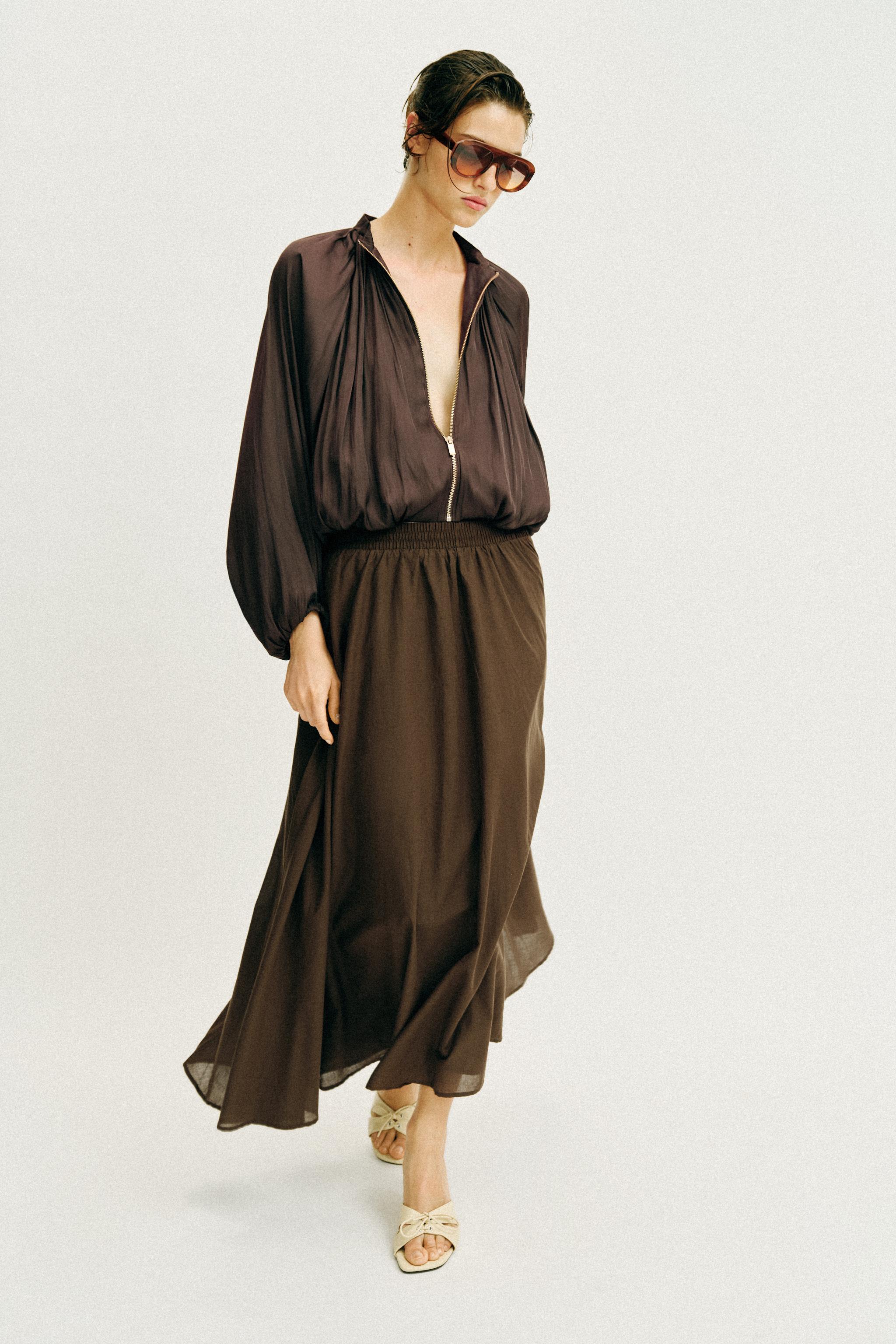 LAYERED MIDI SKIRT